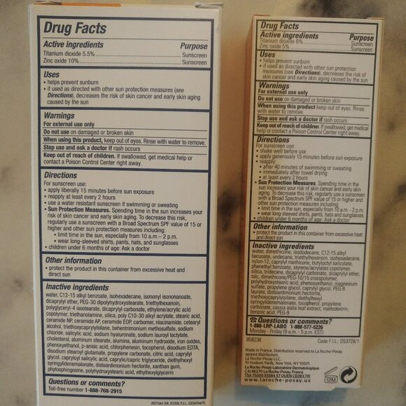 Full Size Sunscreen Bundle - La Roche Posay SPF 50 & CeraVe SPF 30 Mineral - NEW - Picture 2 of 3